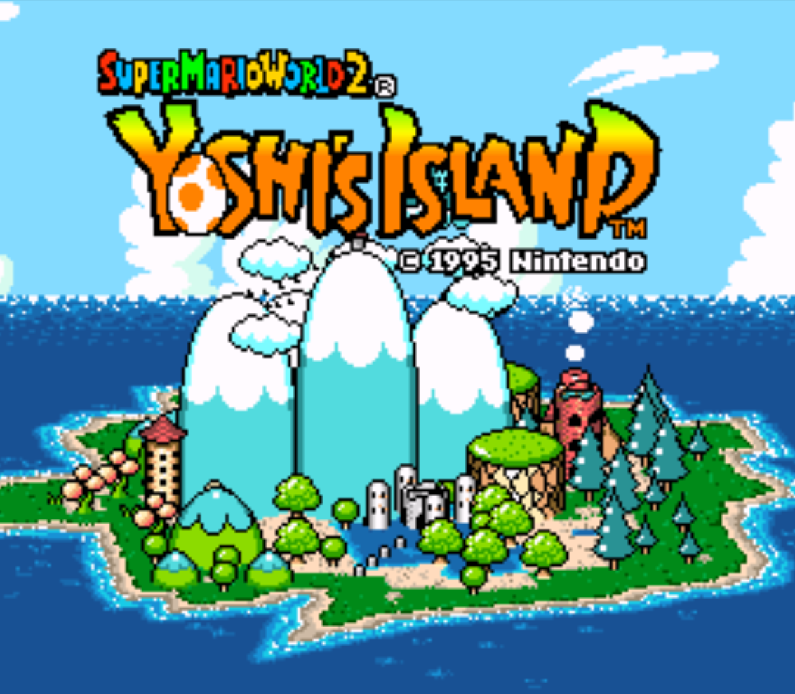 Super Mario World 2 Yoshis Island Title Screen